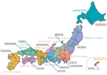 Carte des jardin de thé au Japon