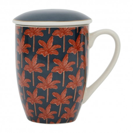 Un magnifique mug à thé à motif fleur de cerisier avec couvercle et filtre  en inox !