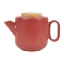 Théière Woody Rose en Grès avec Filtre Inox 1L