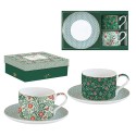 Coffret Tasses à Thé Capucine en Porcelaine - 24cl