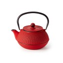 Théière en Fonte 80cl Pointillé Rouge