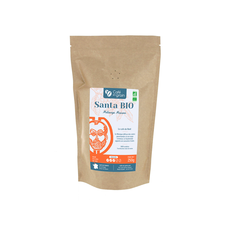 Café mélange maison Santa BIO - Sac 250g 