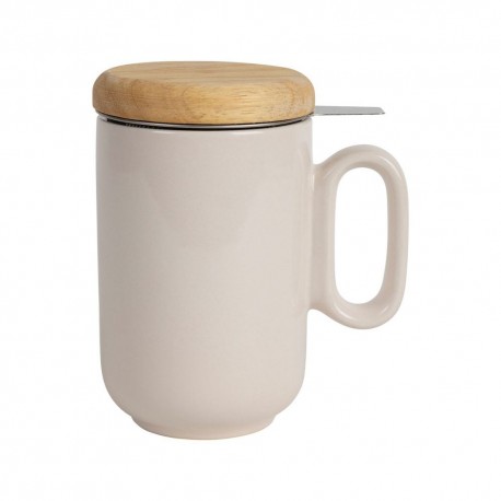Tisanière WOODY blanc écru