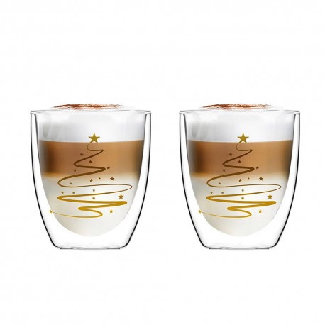 Set 2 gobelets verre double paroi FEERIE