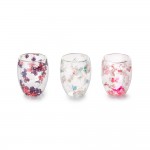 Set 3 gobelets verre double paroi JARDIN SECRET