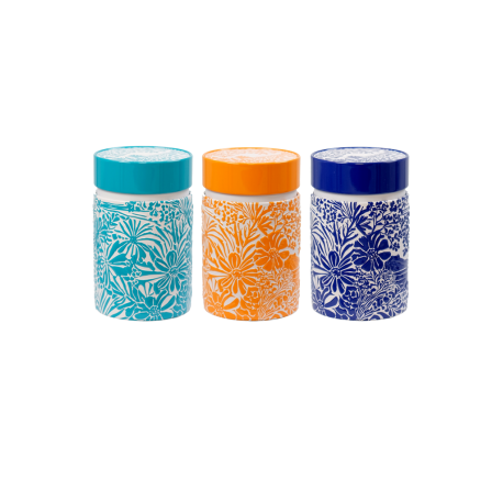 Set 3 boîtes à thé 125g PETALE D'AZUR