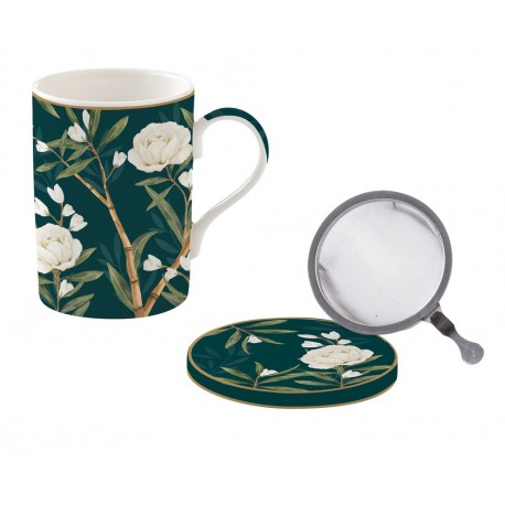  NOUVEAU Coffret tisanière ROSIER BLANC