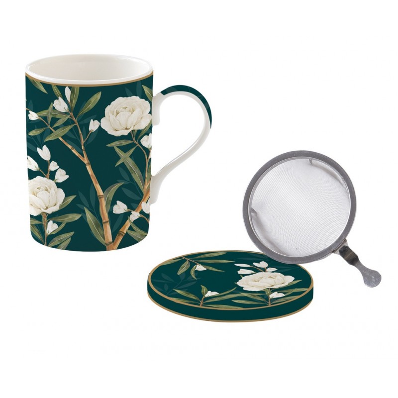  NOUVEAU Coffret tisanière ROSIER BLANC