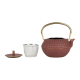 Théière en fonte LACETS rouge 1L