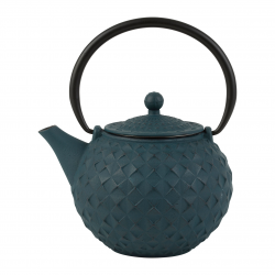 Théière en fonte 0,80L POINTILLES turquoise