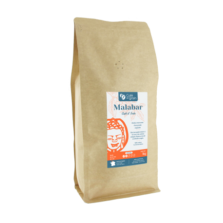 Sac 1 kg- Café Inde MALABAR région Karnataka