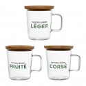 Coffret Tasses ICE TEA Verre & Bambou - 27,5cl