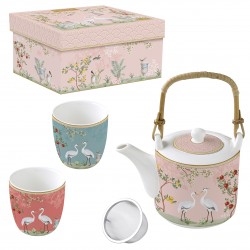 Coffret théière 0,6L GRUE BLANCHE 