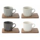 Coffret tasses à café BISTRO noir&blanc