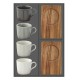 Coffret tasses à café BISTRO noir&blanc