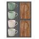 Coffret tasses à café BISTRO pastel 