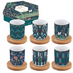 Coffret gobelets à café GRUE CENDREE